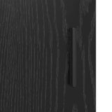 Bathroom Cabinet Black Oak 90 x 33 x 60 cm Engineered Wood 883619
