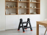 Ladder Folding Black and Red 46 x 30 x 63 cm PP and Elastomer 42033392