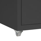 Mobile File Cabinet Anthracite 28x41x69 cm Metal 335919