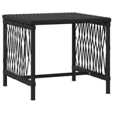 Sun Lounger Reclining 3 pcs Black and Cream White Poly Rattan 365432