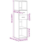 Highboard Sonoma Oak 30x42.5x124 cm Engineered Wood 846154