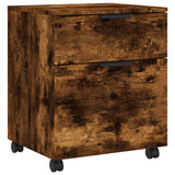 Mobile File Cabinet with Wheels Smoked Oak 45x38x54 cm Engineered Wood 817135