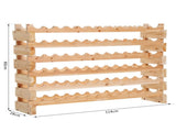 Six-Tier, 72 Bottle Wooden Wine Rack - Natural T3398P344335