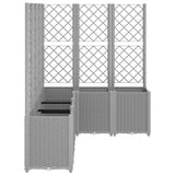 Garden Planter with Trellis Light Grey 160x120x140 cm PP 367877