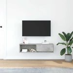 ZNTS TV Cabinet Concrete Grey 100x31x25.5 cm Engineered Wood 861478
