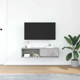 ZNTS TV Cabinet Concrete Grey 100x31x25.5 cm Engineered Wood 861478