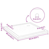 Shower Base Tray with Dots 90 x 90 x 4 cm ABS Black 42033513