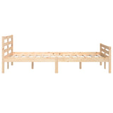 Bed Frame without Mattress Solid Wood 150x200 cm King Size King Size 814824