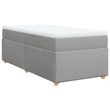 Box Spring Bed with Mattress Light Grey 90x200 cm Fabric 3285345