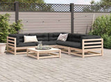 Garden Sofa Set Natural wood Solid pine wood 6 Piece Set Modular 3299441