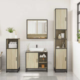 ZNTS 3 Piece Bathroom Furniture Set Sonoma Oak Engineered Wood 3300996