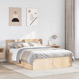 Bed Frame with Headboard 160x200 cm Solid Wood Pine 3307077