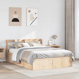 Bed Frame with Headboard 140x190 cm Solid Wood Pine 3307095