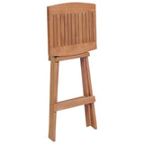 Folding Bar Stools 4 pcs Solid Teak Wood 44728