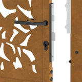 Garden Gate 100x100 cm Weathering Steel Leaf Design 4100964