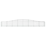 Arched Gabion Baskets 2 pcs 400x50x40/60 cm Galvanised Iron 3145917