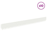 Lawn Edging 10 pcs 103 x 10 cm Steel White 8008424