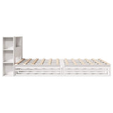 Bookcase Bed without Mattress White 160x200 cm Solid Wood 3323882