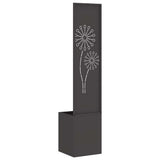 Garden Privacy Screen Black 32 x 32 x 150 cm Cold-rolled steel 876385
