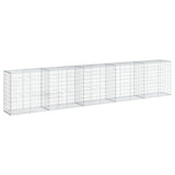 Gabion Basket with Cover 500x50x100 cm Galvanised Iron 3295146