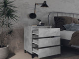 Bed Cabinet with Metal Legs Concrete Grey 40x35x69 cm 805913