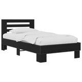 Bed Frame with Headboard Black Oak 80 x 200 cm Engineered Wood 8009105