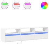 TV Wall Cabinet with LED White 180x31x45 cm 3307940