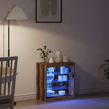 LED Sideboard Old Wood 60.5 x 37 x 67 cm Engineered Wood 863042
