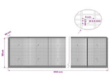 Gabion with 3.5 mm Wire and 5x2.5 cm Mesh 950x30x100 cm 3461773