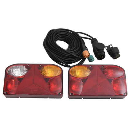 Trailer Lights 2 pcs Red 23x6x13 cm 12V Classic Bulb 152898
