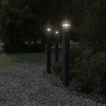 ZNTS Outdoor Floor Lamps with Sensors 3pcs Black 110 cm Aluminium 4006404