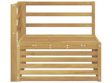 Outdoor Corner Sofa Solid Acacia Wood White 63 x 63 x 73 cm 901503