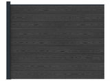 Fence Panel WPC and Aluminium Black 42039060
