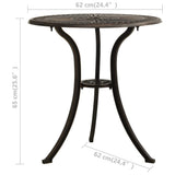 Bistro Set Bronze Cast aluminium Medium Durable Bistro Set 315591