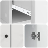 Sideboard High Gloss White 66 x 34.5 x 90 cm Engineered Wood 895549
