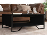 Coffee Table Black 75x51x40 cm Engineered Wood 848484