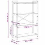 Bookshelf Artisan Oak 80 x 30 x 120 cm Engineered Wood 868424