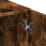 Slim Storage Cabinet Smoked Oak 50x42.5x225 cm Engineered Wood 3281305