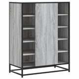 Shoe Cabinet Grey Sonoma 75x38x97.5 cm Engineered Wood and Metal 3300868