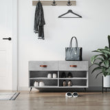 Shoe Bench Concrete Grey 102x35x55 cm Engineered Wood 829712