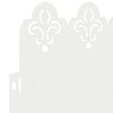 Lawn Edgings 10 pcs White 103 x 0.05 x 22 cm Steel 874747