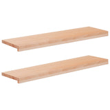 Window Sills 2 pcs Natural 90 x 25 x 2 cm Solid Beech Wood 42048145