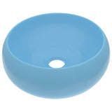 Luxury Wash Basin Round Matt Light Blue 40x15 cm Ceramic 147000