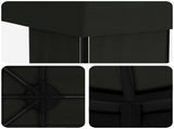 Garden Gazebo 6 x 3 m Black Polyester and Steel 190 3376016
