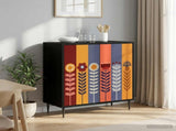 Sideboard ESSEN Black Oak 69 x 33 x 76 cm Engineered Wood 8006942
