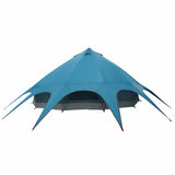 Teepee Tent 9-Person with Roof Blue and Grey 502 x 502 x 297 cm 42004018