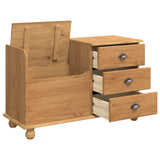 Entryway Storage Bench with Drawer ASKIM Brown 100 x 39 x 62 cm 4105439