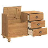 Storage Bench ASKIM Brown 100 x 39 x 62 cm Solid Pine Wood 4105439