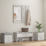 Hallway Furniture Set Concrete Grey Engineered Wood 3082066