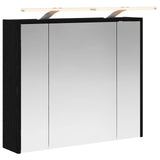 Bathroom Mirror Cabinet Black Oak 73.5 x 16 x 62.5 cm 889176